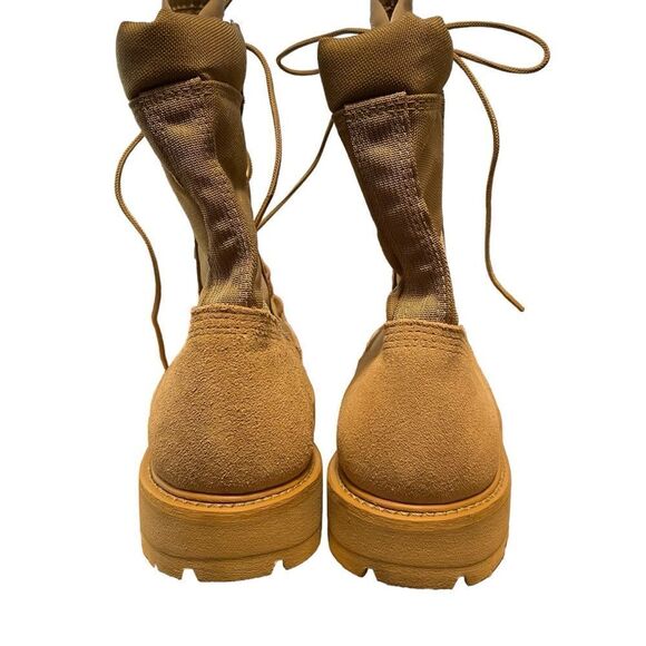 Vibram Sole Coyote Tan Suede Tactical Combat Boots High Top Hiking Work Boot main image 4